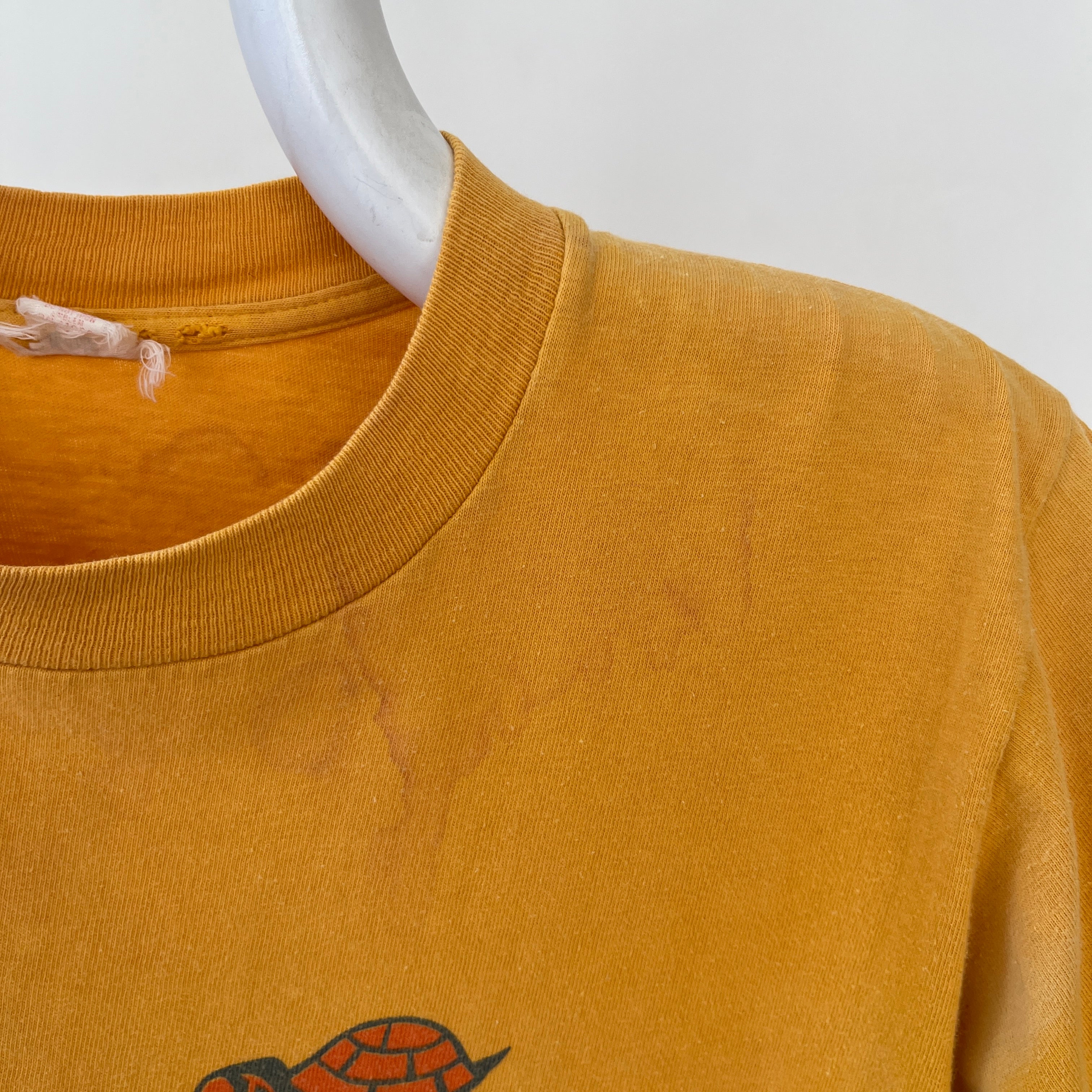 1970s Yellow Turtle Iowa State University T Shirt