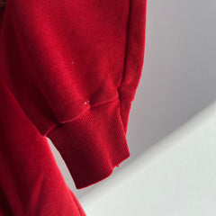 1980s Blank Lipstick Red Zip Up Hoodie - Swoooon