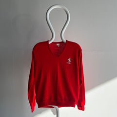 1970s Indiana University Champion Blue Bar Sweater