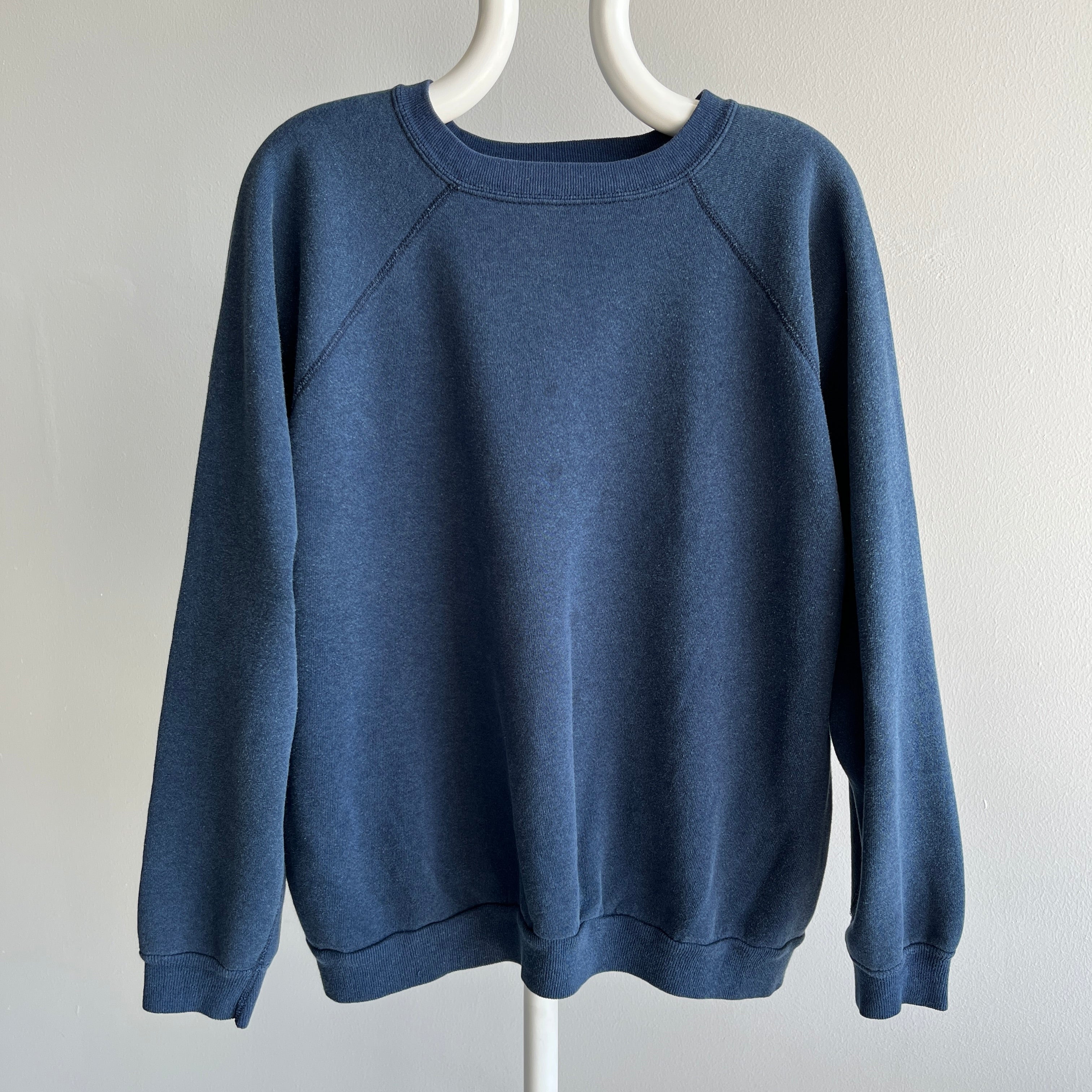 1970s Luxurious Blank Navy Sweatshirt - Did I Mention Luxury?