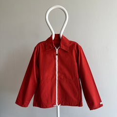 1970s Structured Cotton Rusty Zip Up Jacket by International  - TALON Zipper