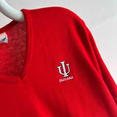 1970s Indiana University Champion Blue Bar Sweater
