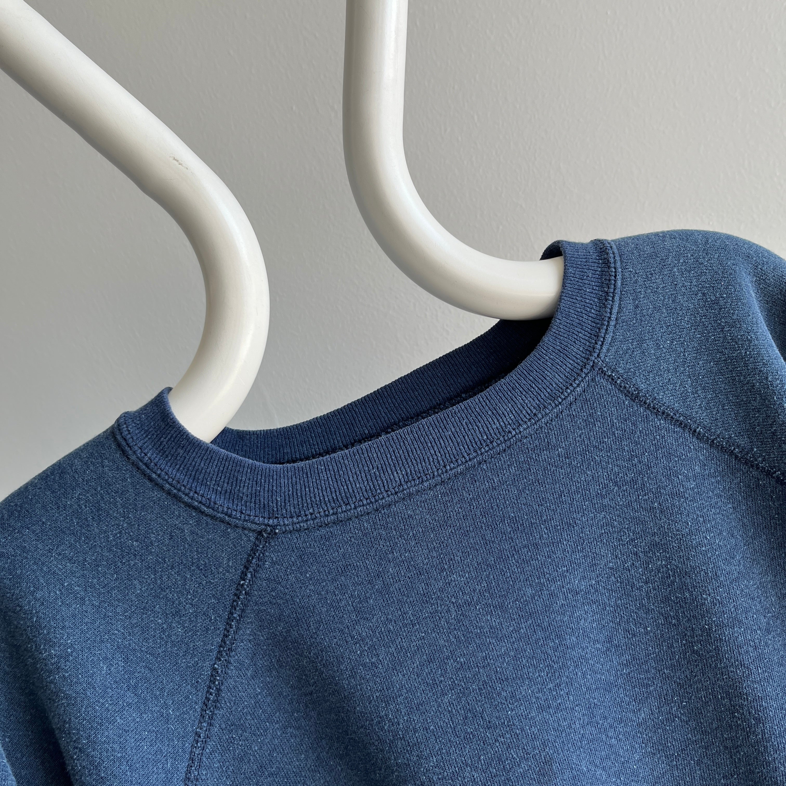 1970s Luxurious Blank Navy Sweatshirt - Did I Mention Luxury?