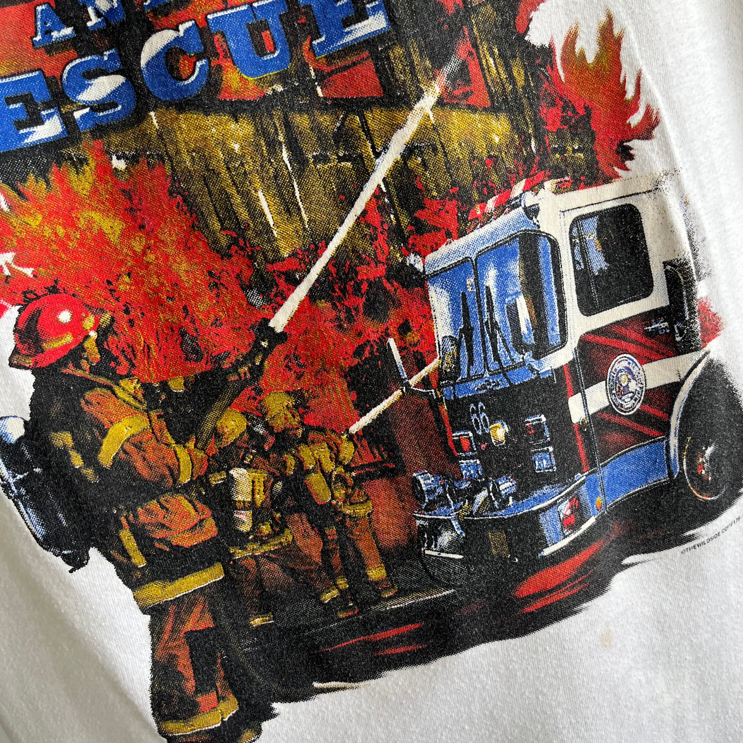 1970/80s Fire and Rescue Super Slouchy T-Shirt