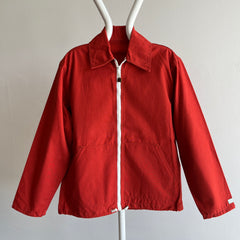 1970s Structured Cotton Rusty Zip Up Jacket by International  - TALON Zipper