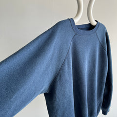 1970s Luxurious Blank Navy Sweatshirt - Did I Mention Luxury?