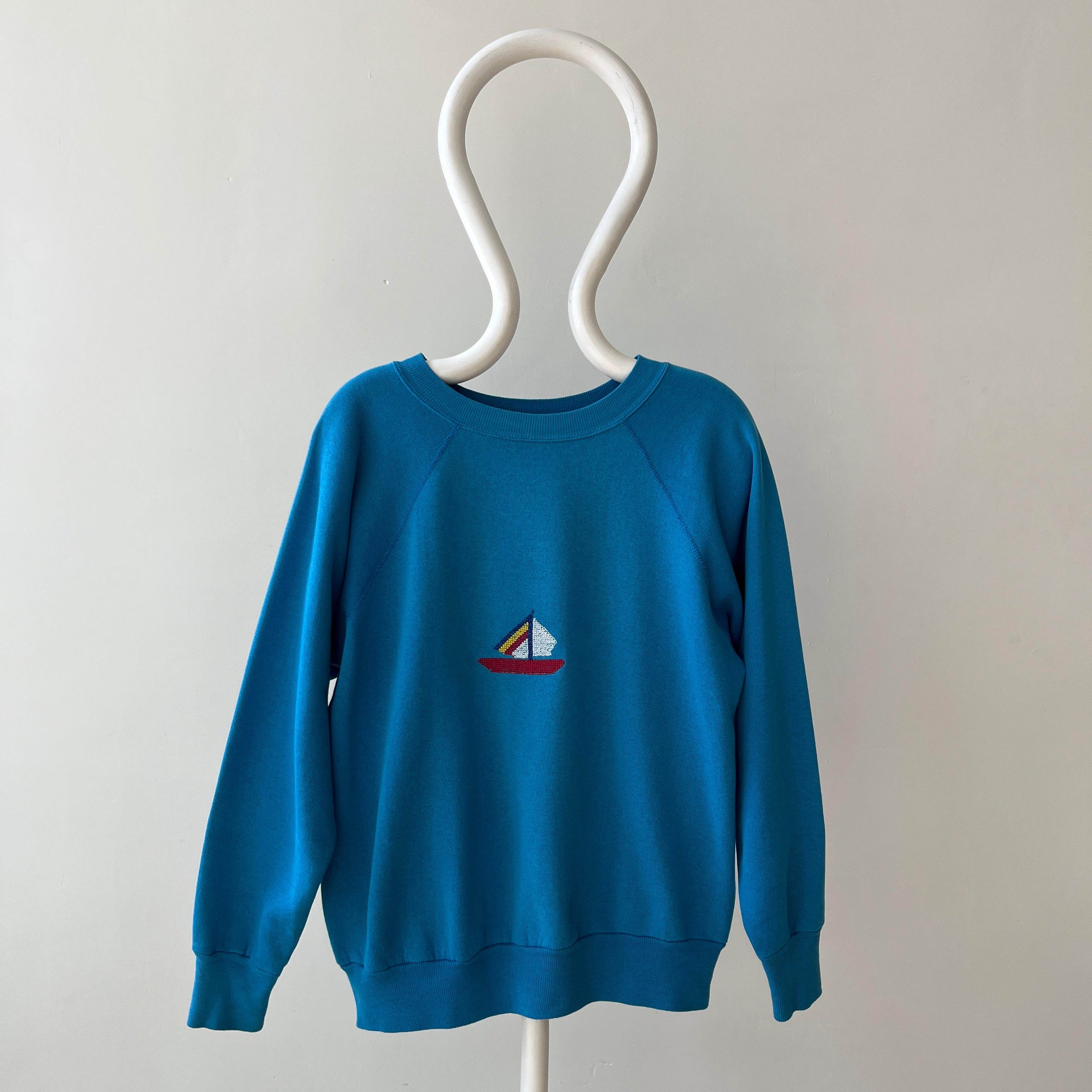 1980s Embroidered Sailboat Sweatshirt