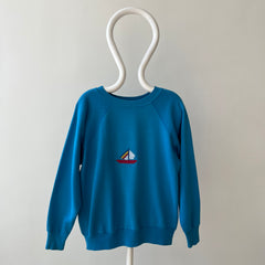 1980s Embroidered Sailboat Sweatshirt
