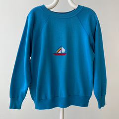 1980s Embroidered Sailboat Sweatshirt