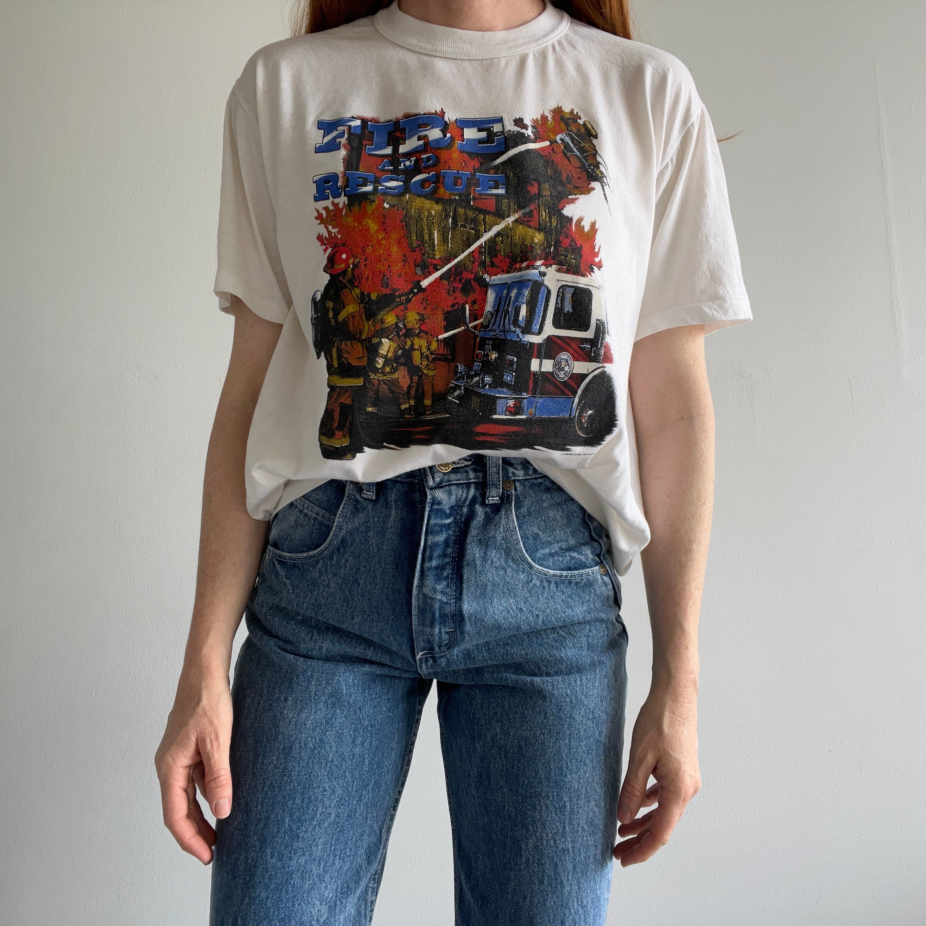 1970/80s Fire and Rescue Super Slouchy T-Shirt