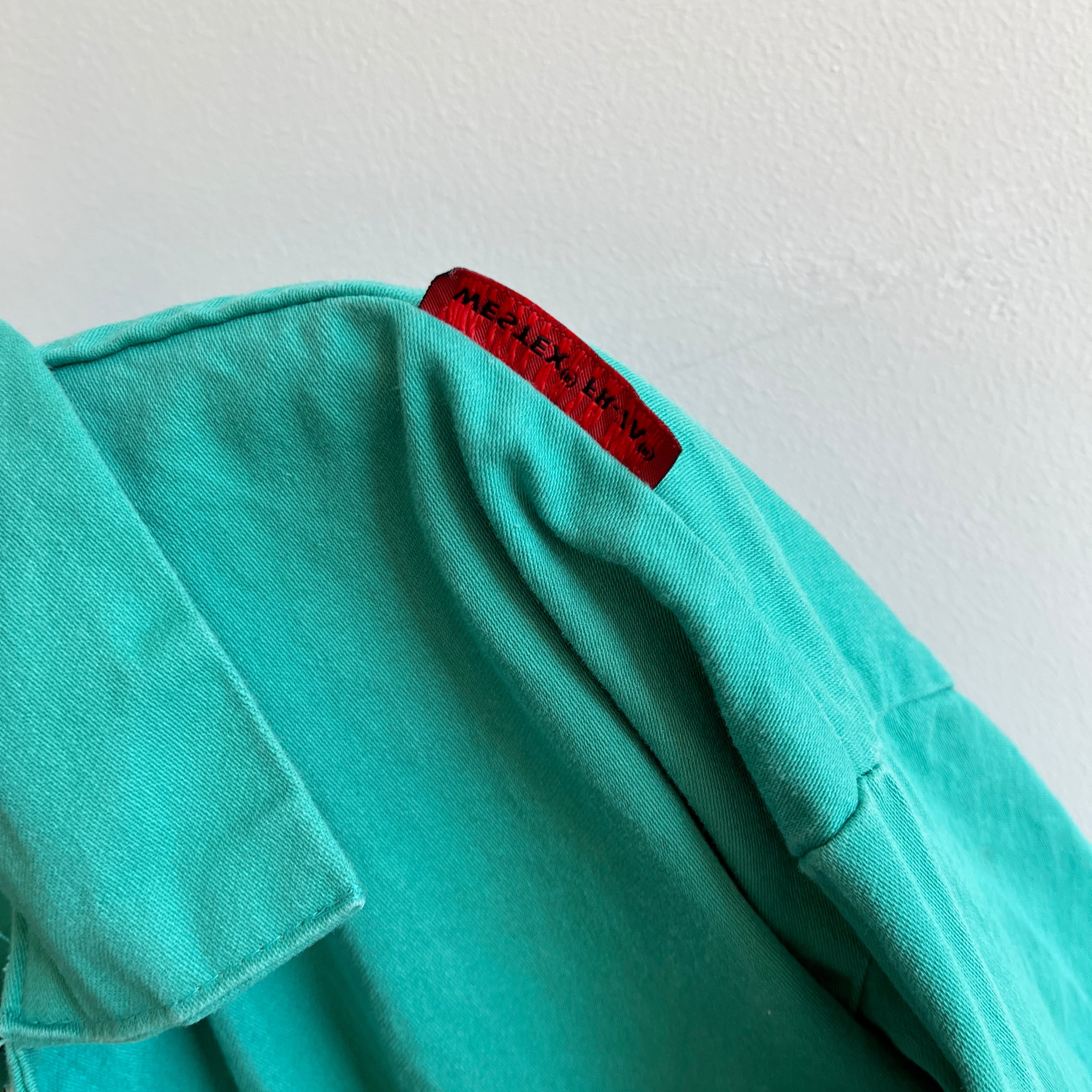 1990s Mint N Chip Cotton Canvas Chore Coat with Interior Pocket
