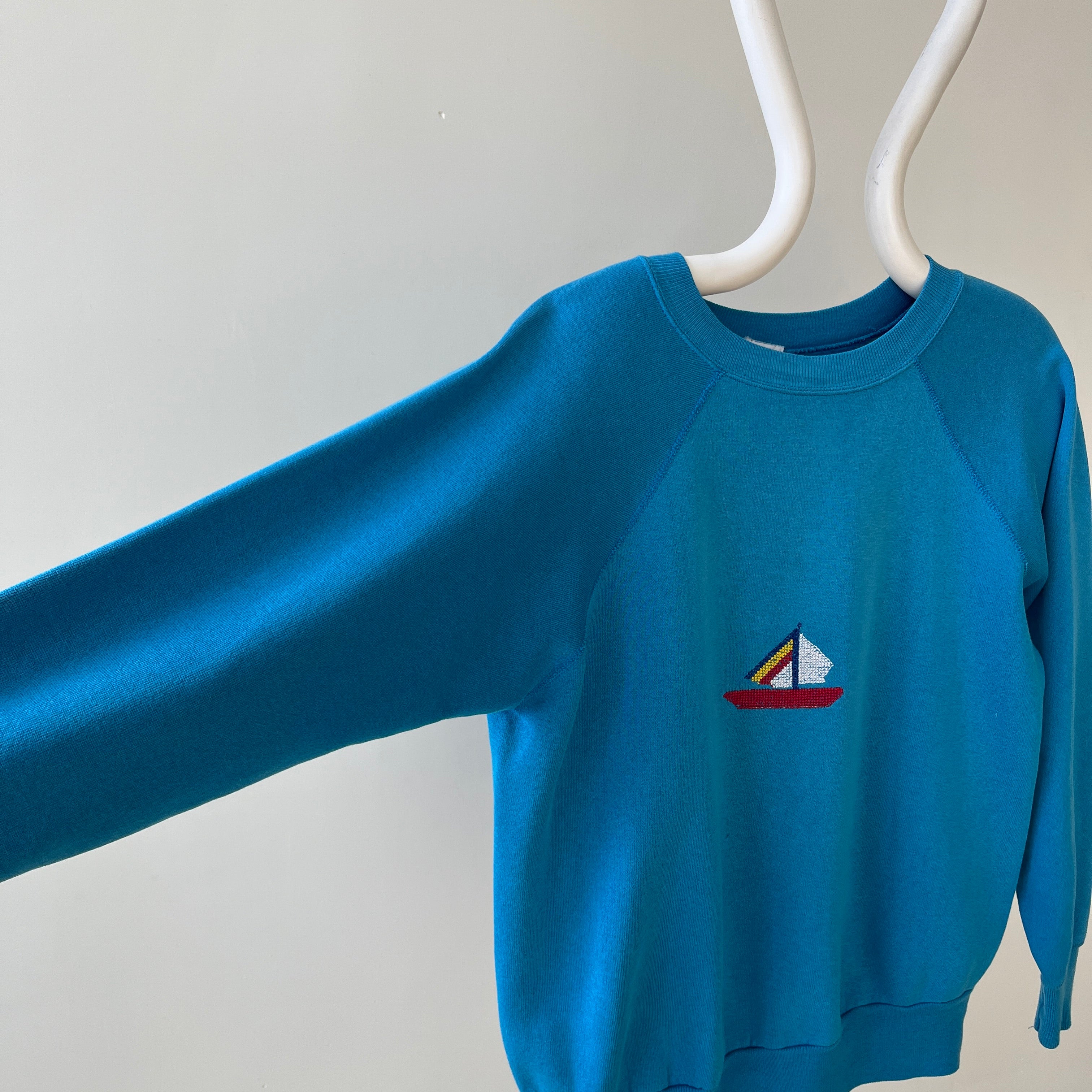 1980s Embroidered Sailboat Sweatshirt
