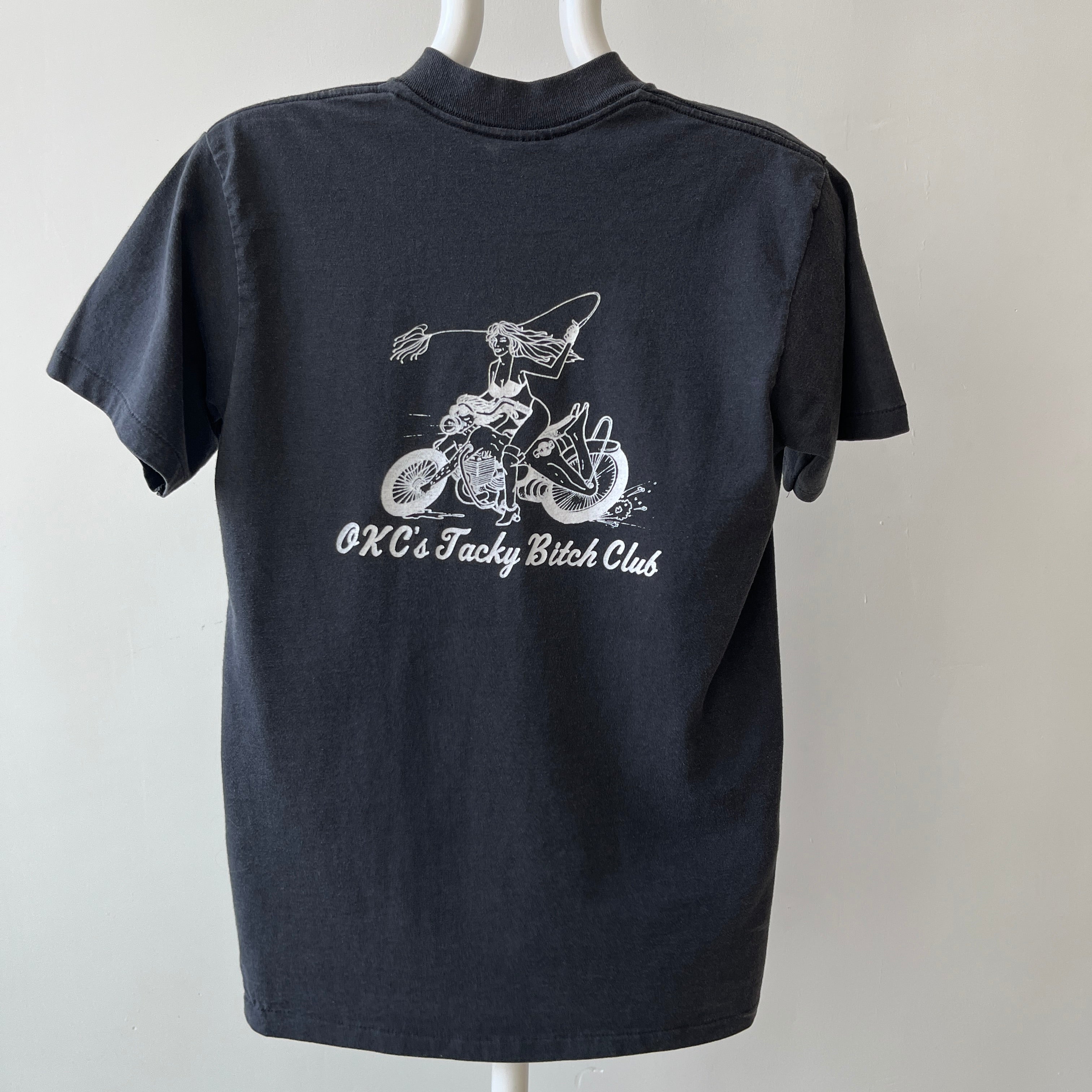 1992 Whole Hawg Daze Motorcycle T-Shirt - WOAH the backside
