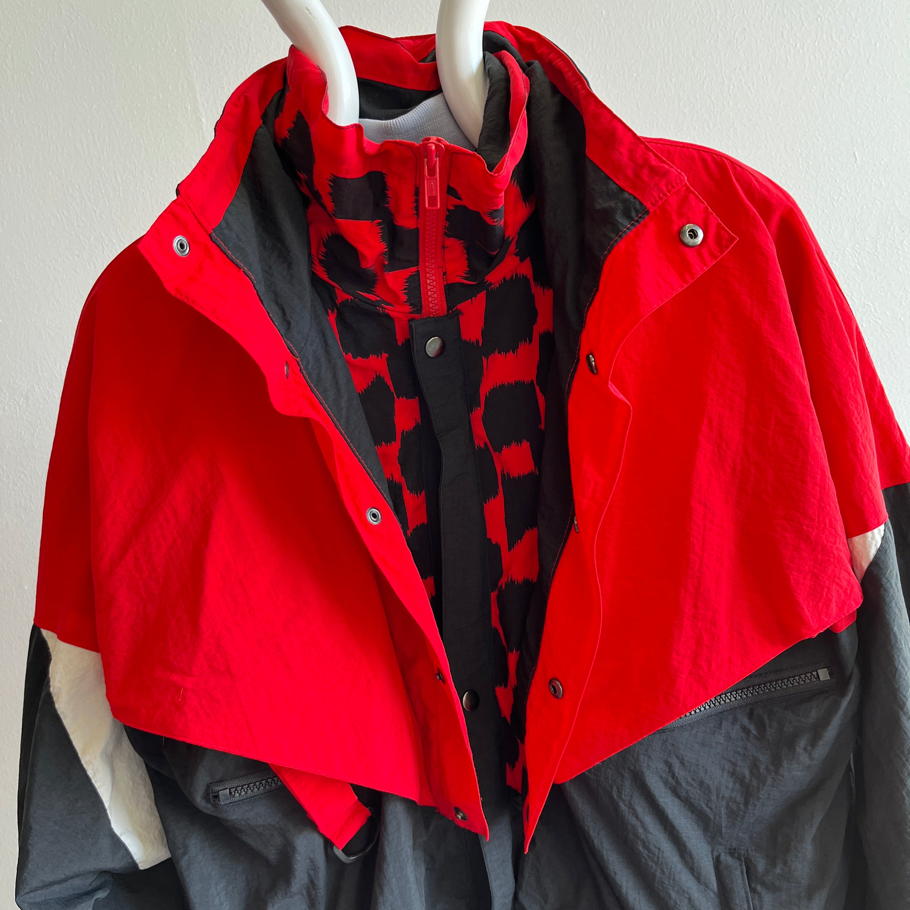 1990/2000s Winston Racing Color Block Lined Windbreaker - OMG!