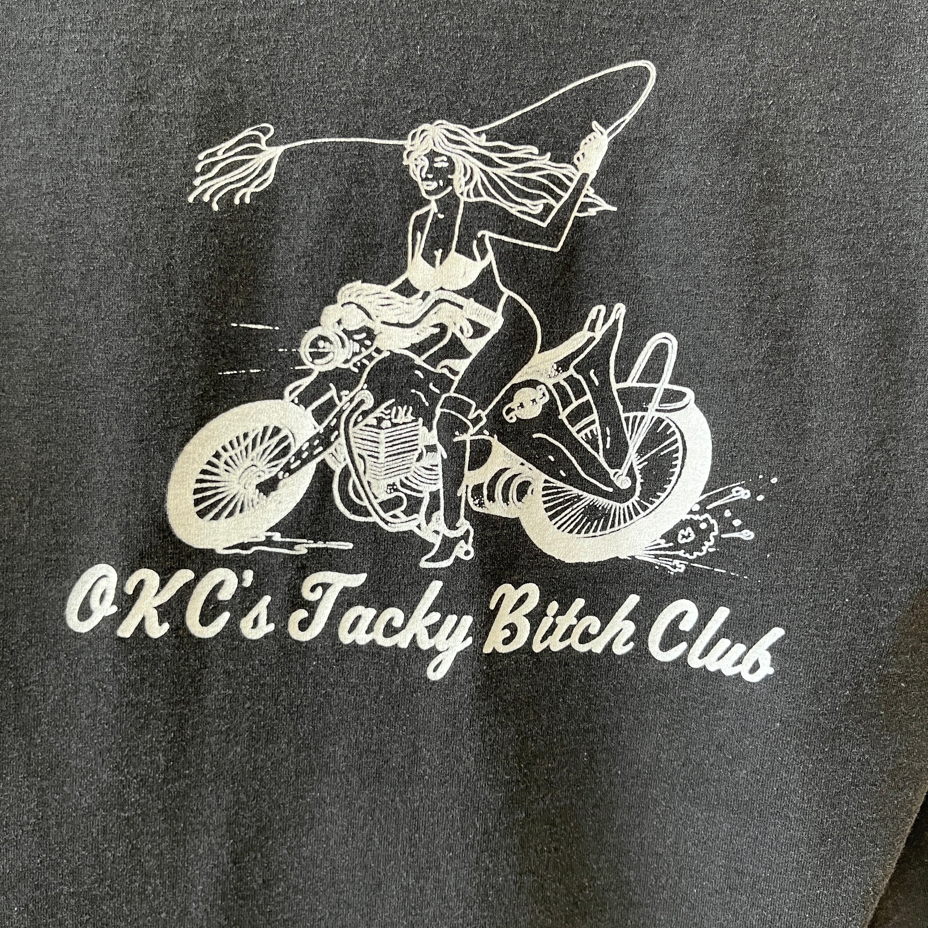 1992 Whole Hawg Daze Motorcycle T-Shirt - WOAH the backside