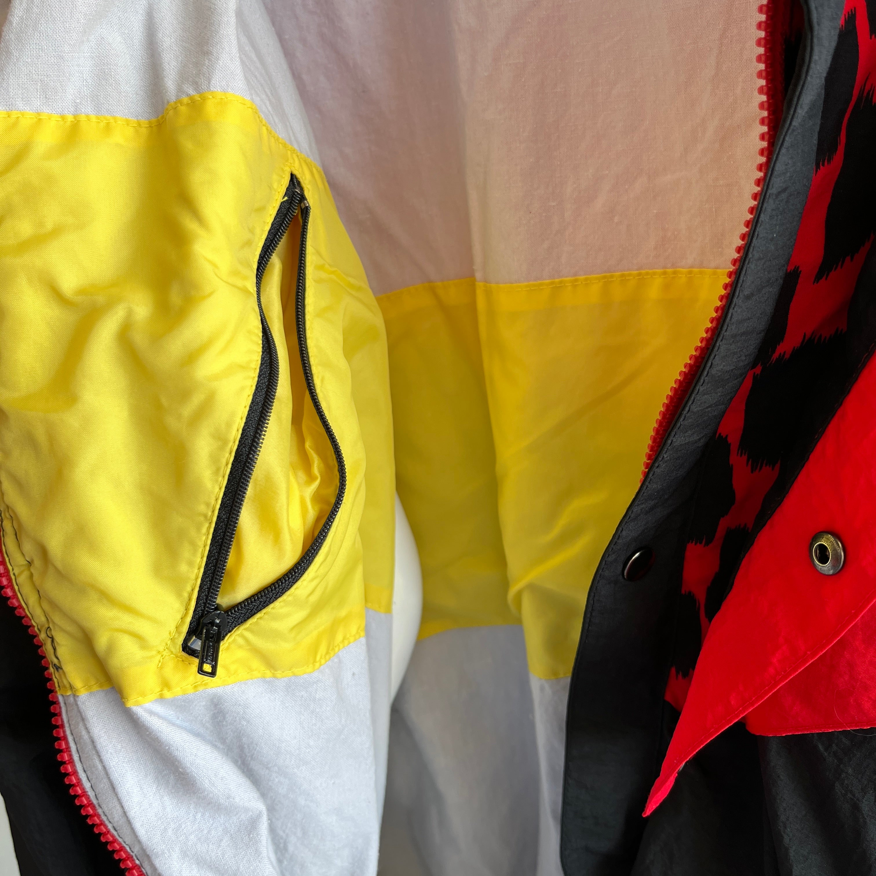 1990/2000s Winston Racing Color Block Lined Windbreaker - OMG!