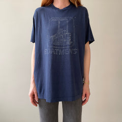1980s Thrashed Navy Boatmen's T Shirt