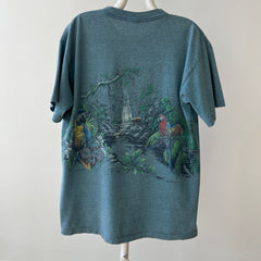 1990s Habitat Embroidered Parrot Rainforest T Shirt