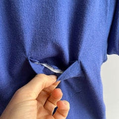 1980s Classic Royal Blue Triangle Pocket T-Shirt