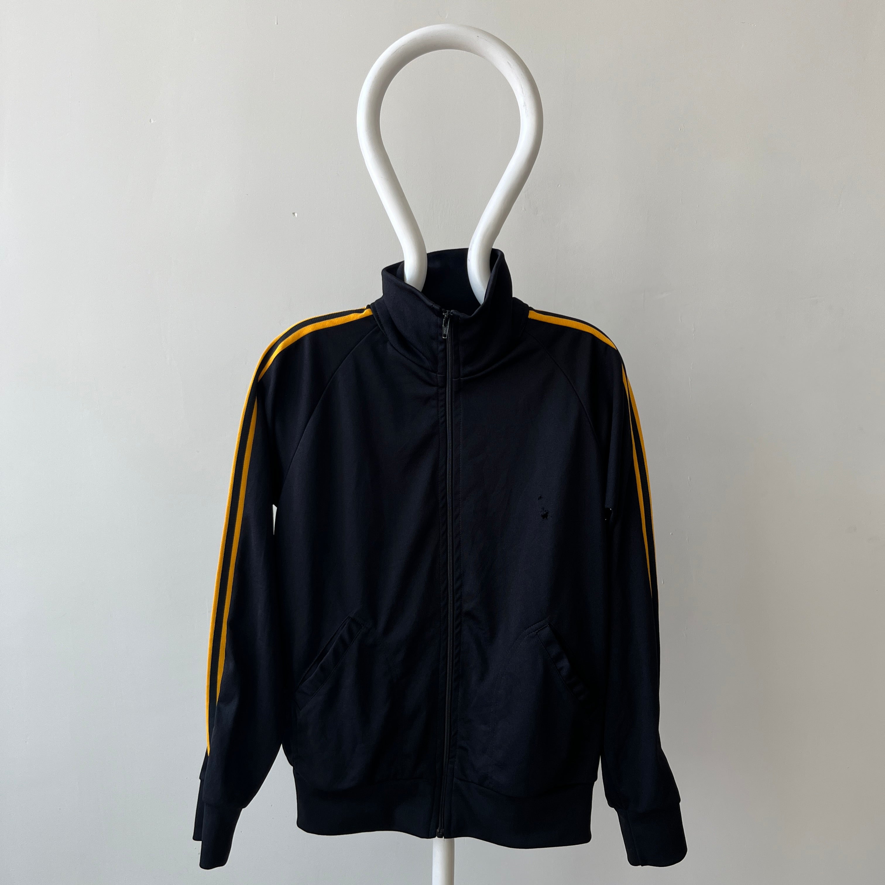 1980s/90s Black and Yellow Striped Track Jacket