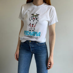 1988 Indiana Mooning Front and Back Cow T-Shirt