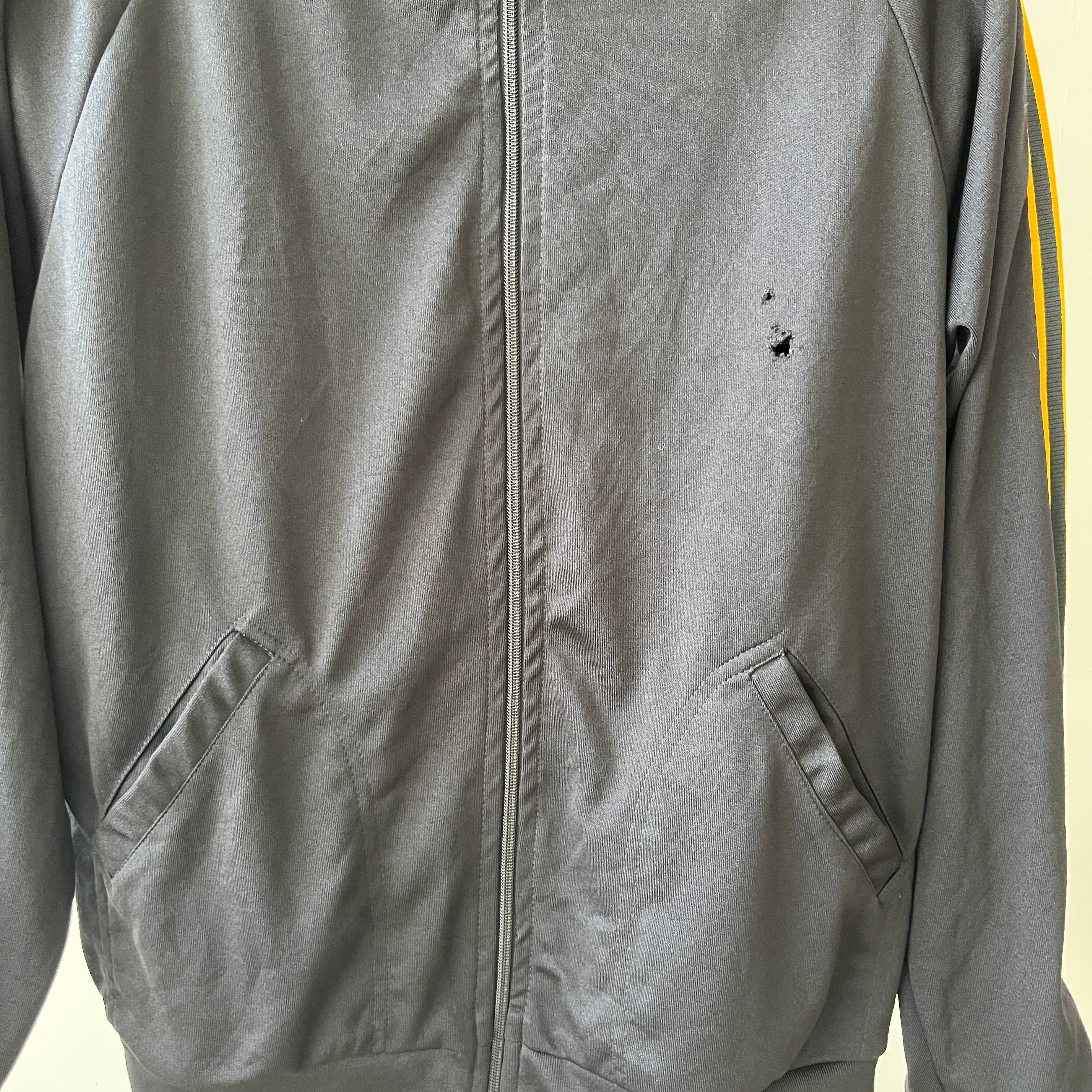 1980s/90s Black and Yellow Striped Track Jacket