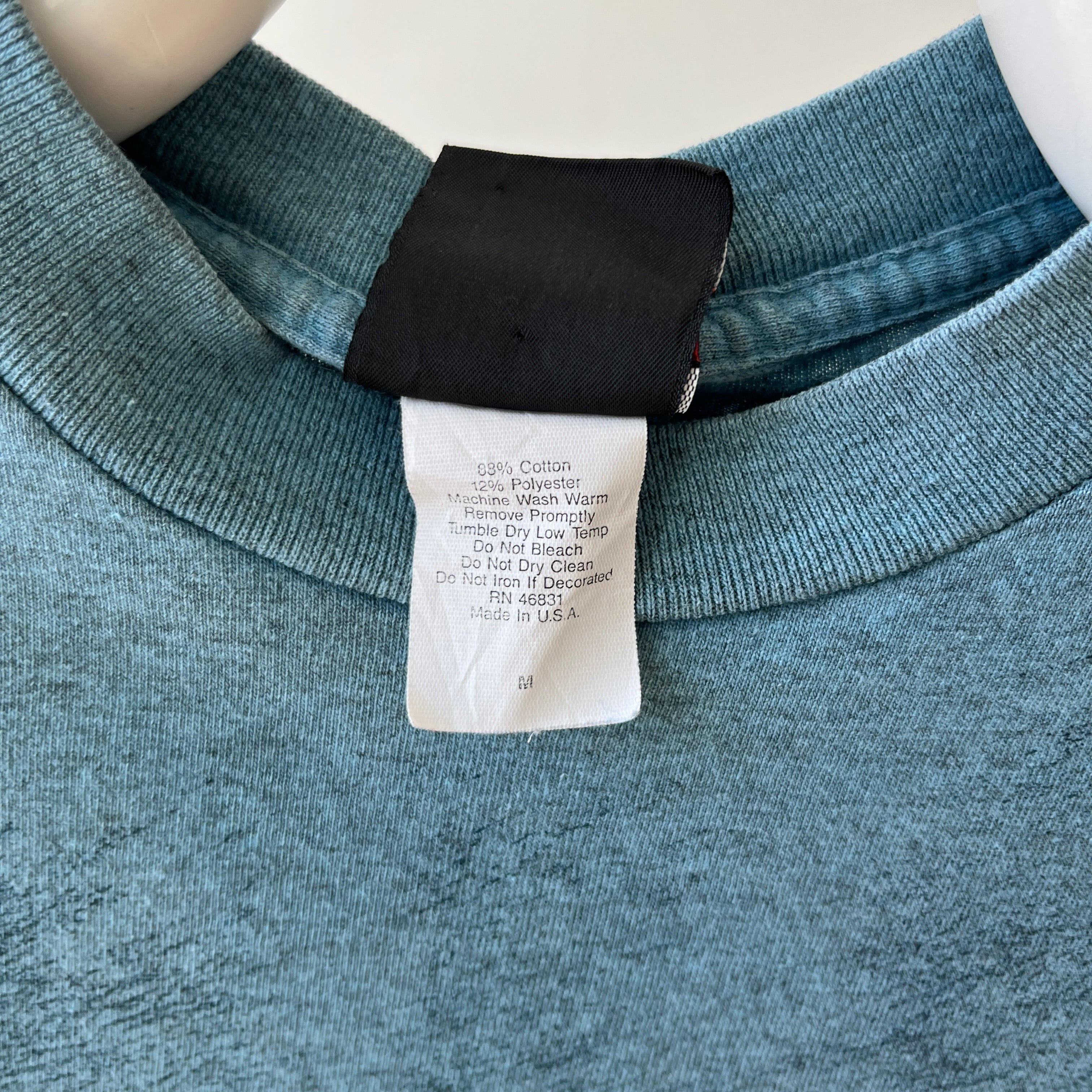 1990s Habitat All Over Print Fish T Shirt - Wrap Around Alert