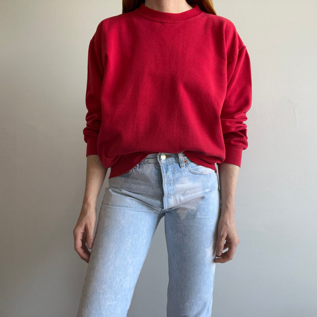 1990s Blank Red Sweatshirt by Saturday's Harbo