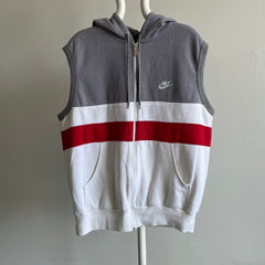 1990s Nike Color Block Hoodie Warm Up Vest - Wowza