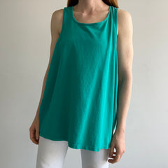 1980/90s Jerzees Teal Cotton Racerback Tank Top