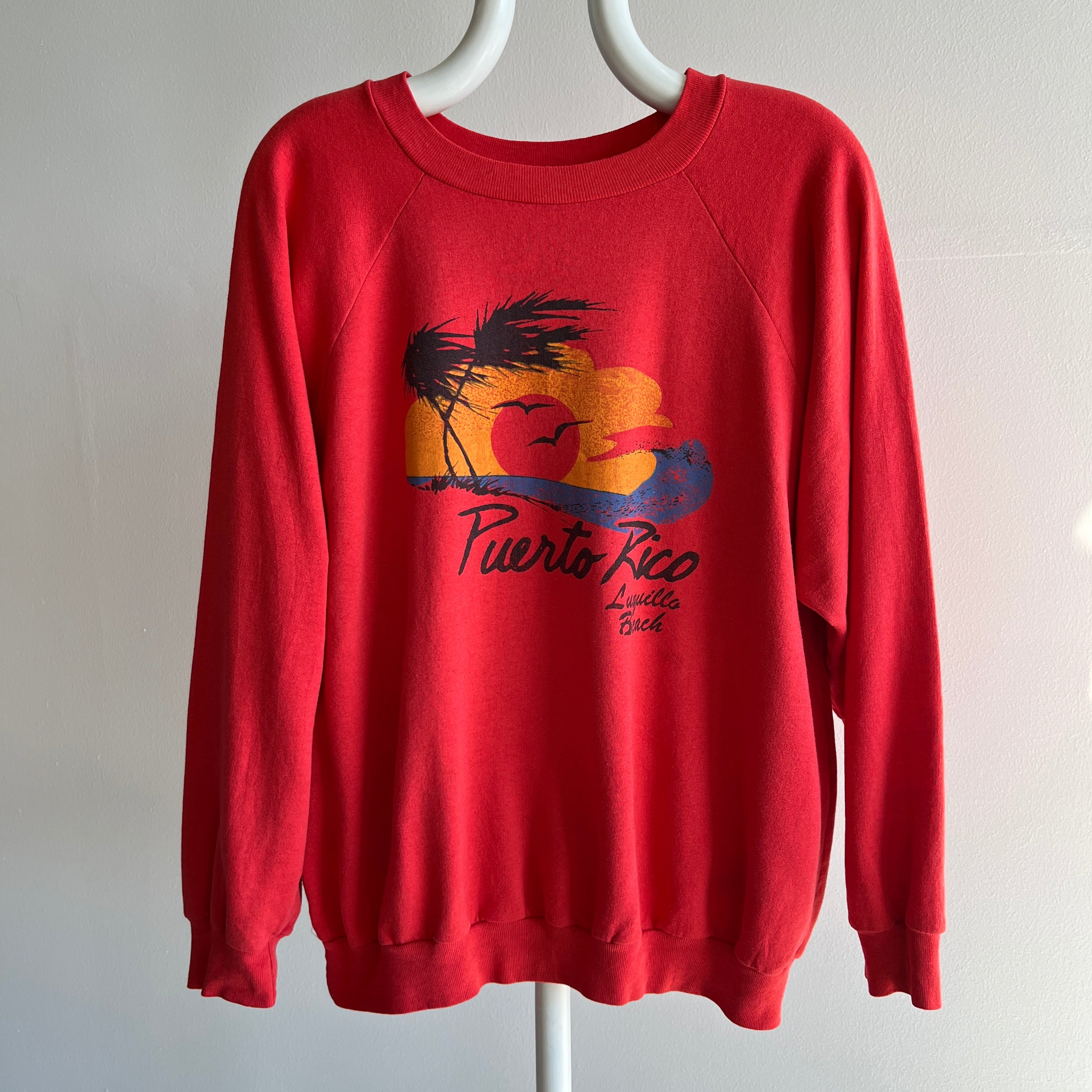 1980s Super Thin and Worn Luquillo Beach, Puerto Rico Sweatshirt/Shirt