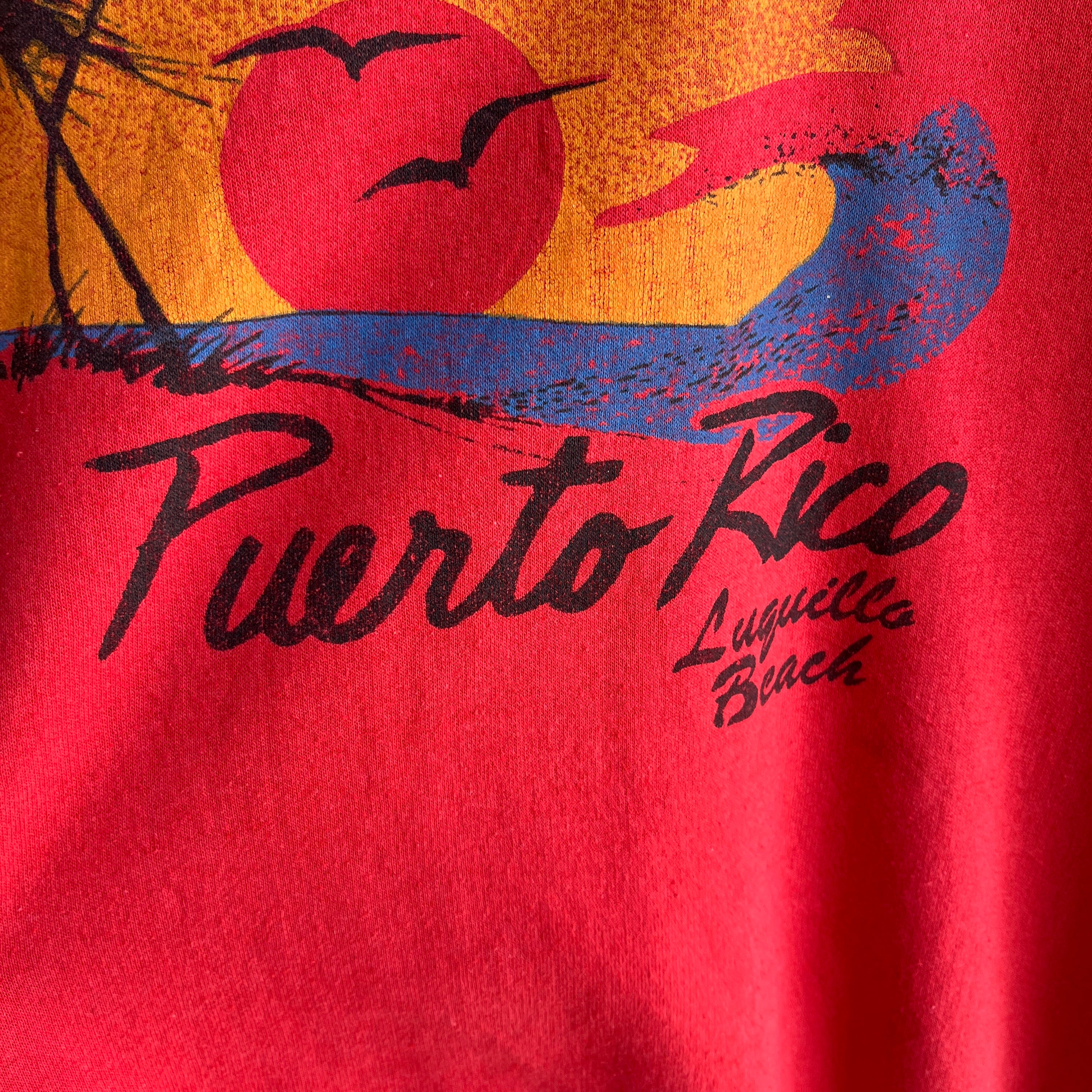 1980s Super Thin and Worn Luquillo Beach, Puerto Rico Sweatshirt/Shirt