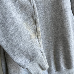 1980s Blank Gray Raglan Sweatshirt - !!!