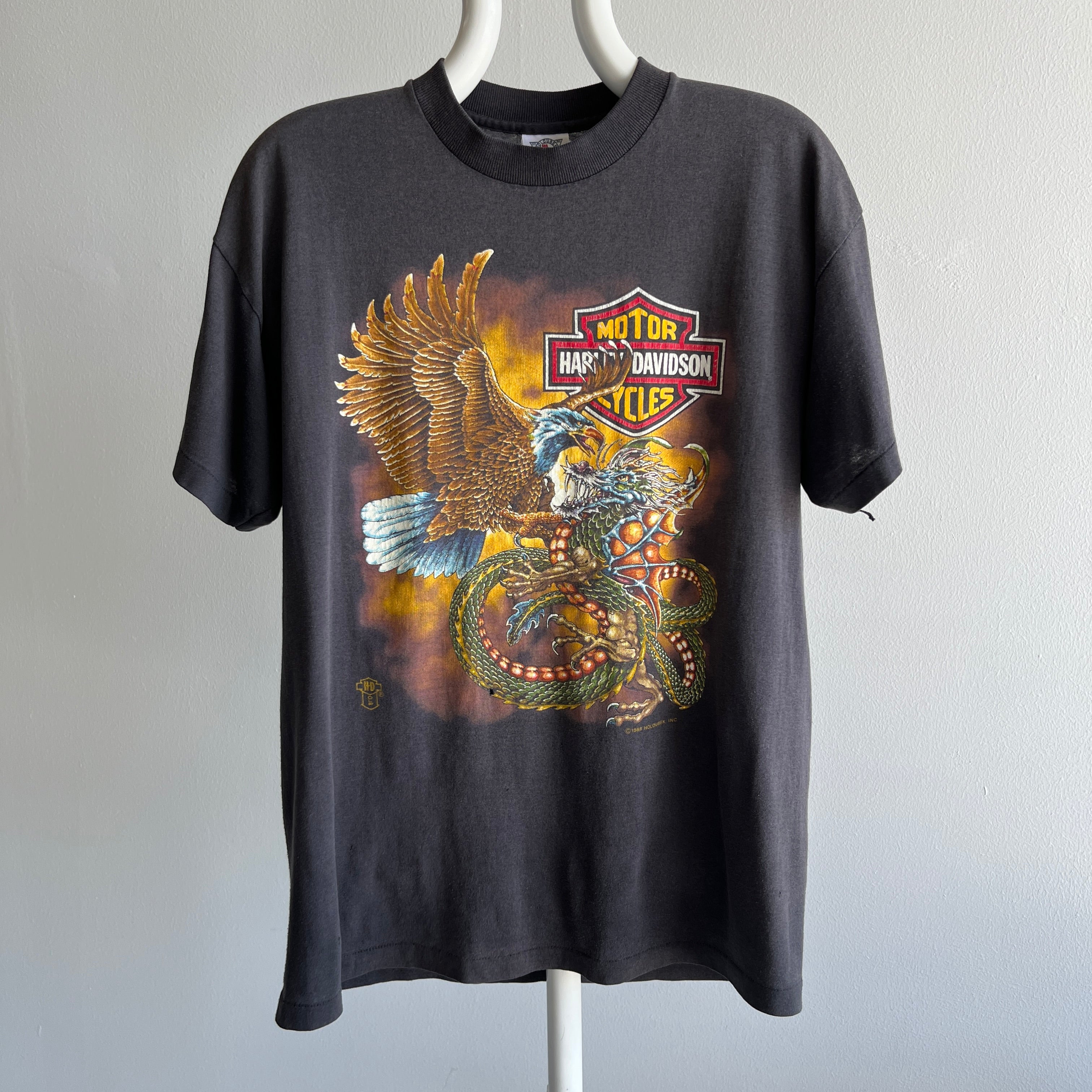 1988 Epic Single Sided Harley T-Shirt 50/50 - WOAH
