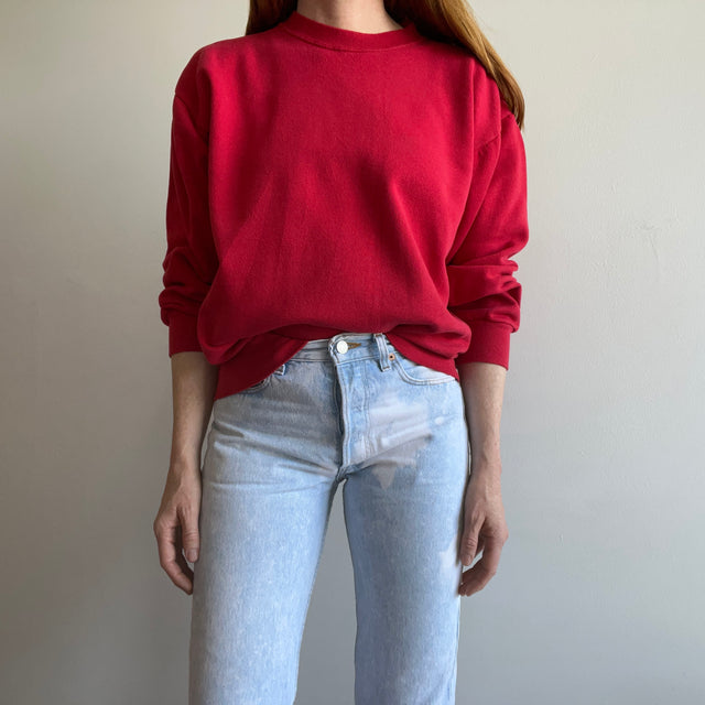 1990s Blank Red Sweatshirt by Saturday's Harbo