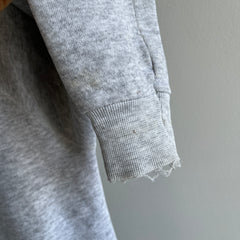 1980s Blank Gray Raglan Sweatshirt - !!!