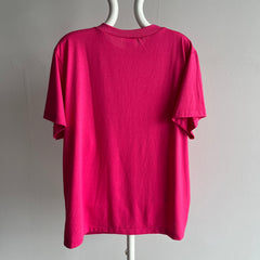 1980s Paradise Bay Hot Pink Pocket T-Shirt