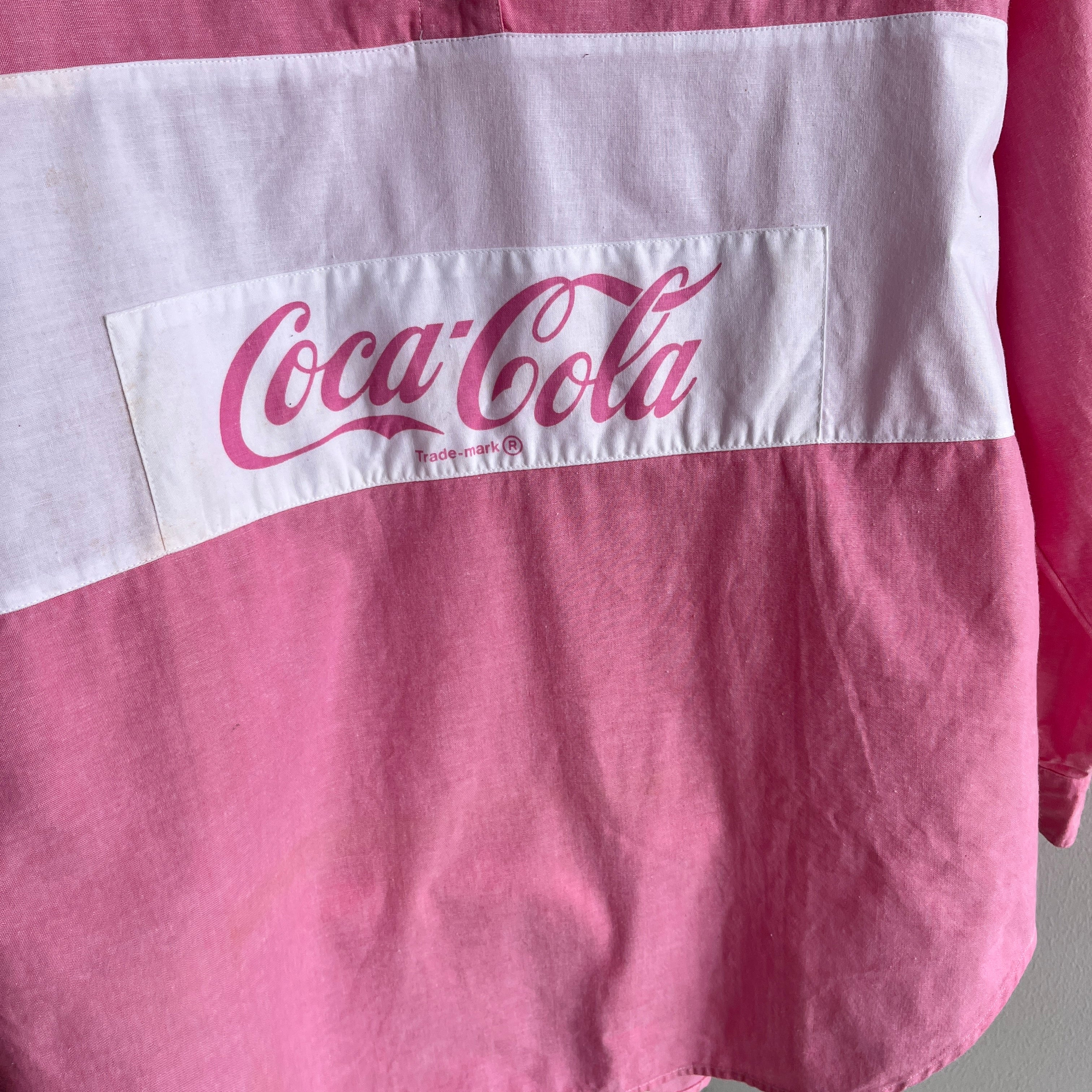 1990s Cotton Lightweight Coke Long Sleeve Polo
