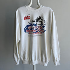 1987 New York State Swimming and Diving Championships Nassau Community College Sweatshirt