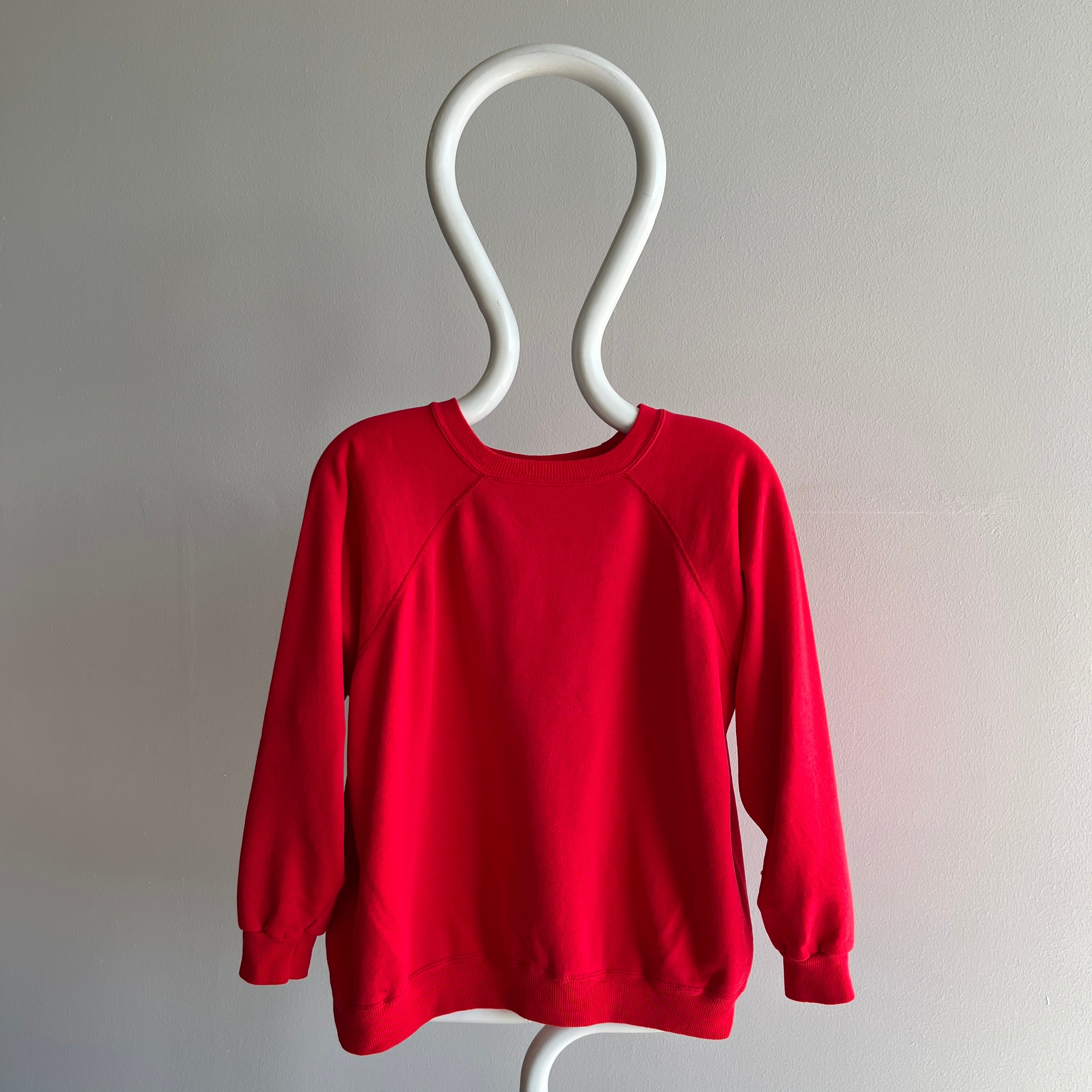 1990s Blank Bright Red Raglan by HHW