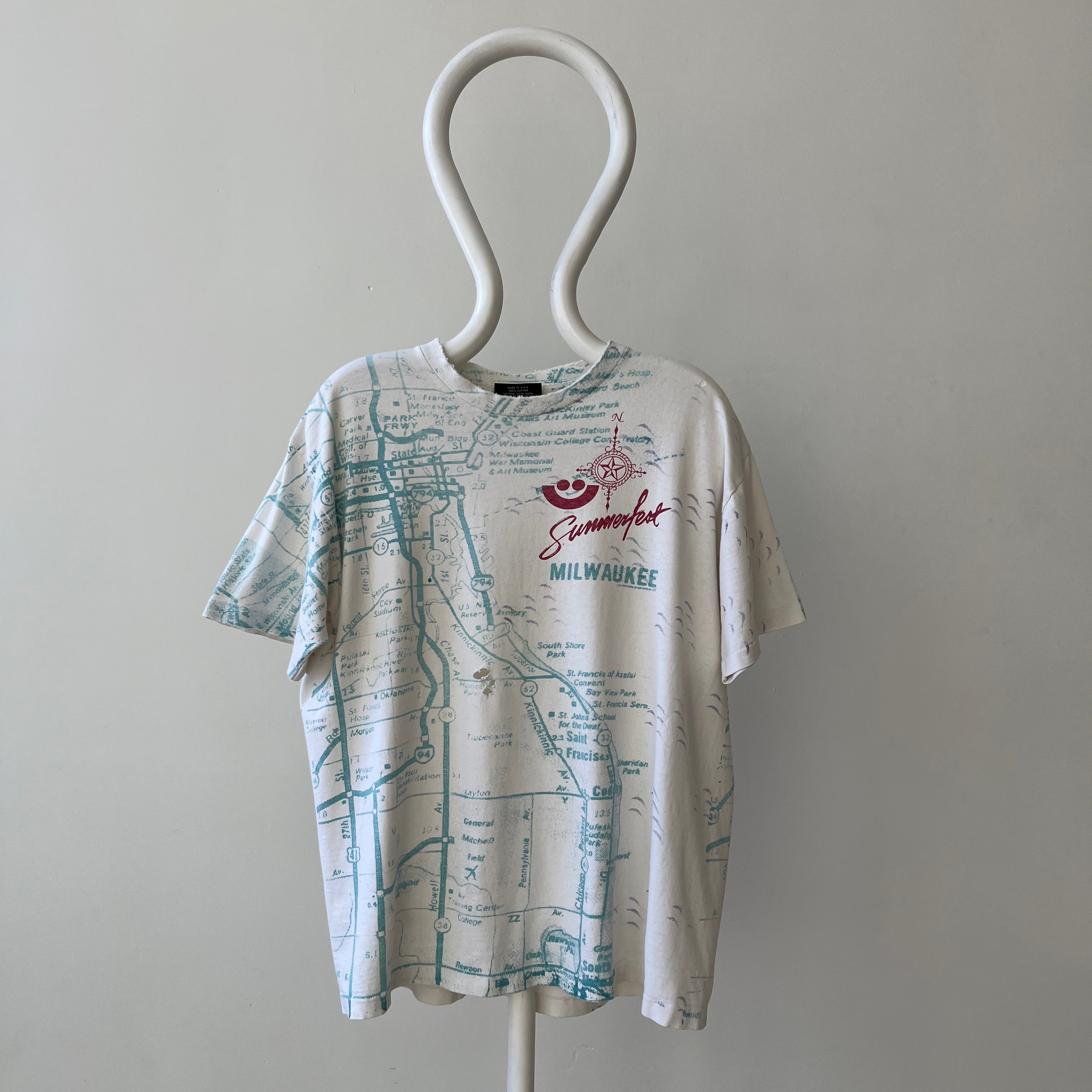 1980s Summer Fest Milwaukee All Over Print T Shirt - Thrashed