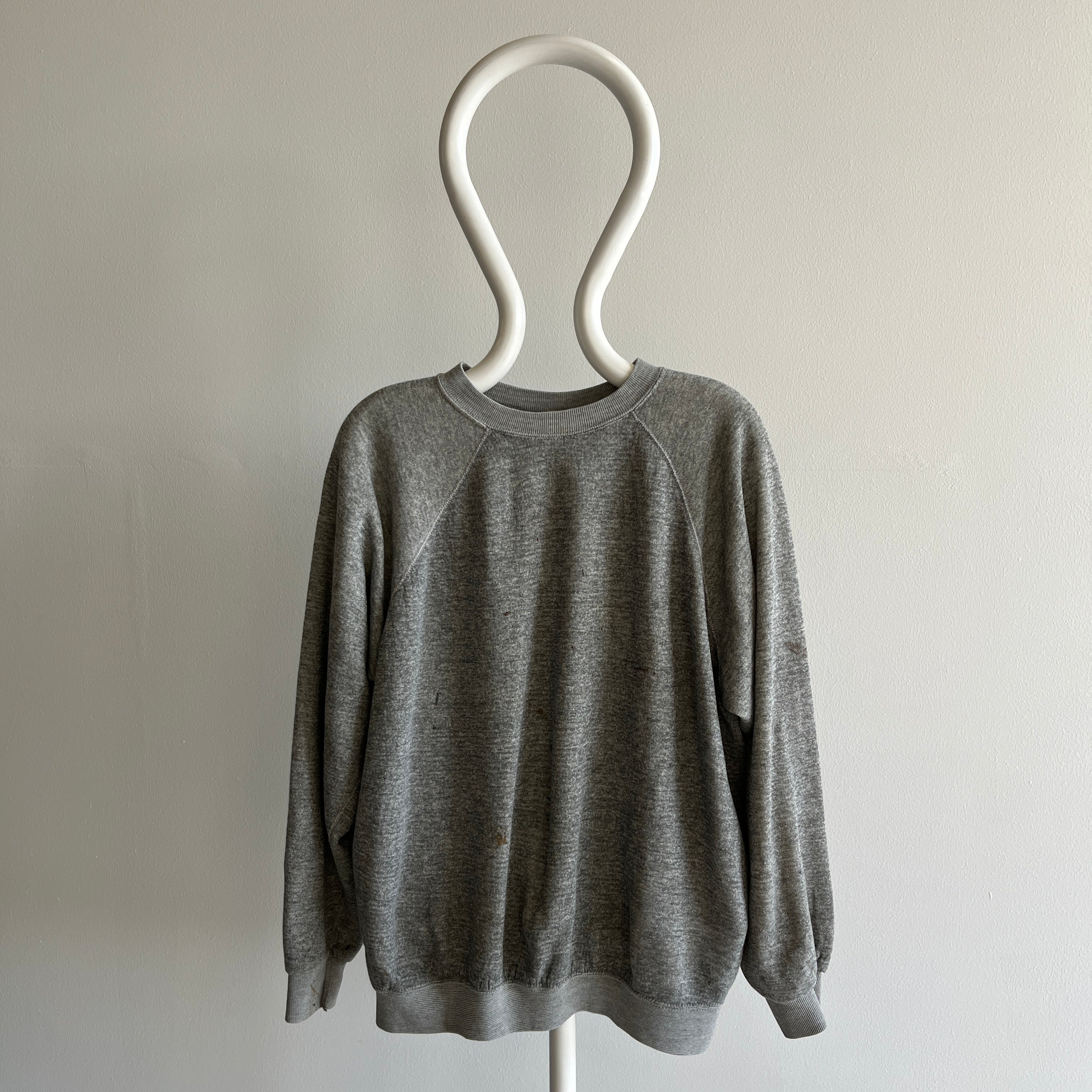 1970s SUper Cool Paint Stained, Soft and Slouchy Raglan - HOLY MOLEY