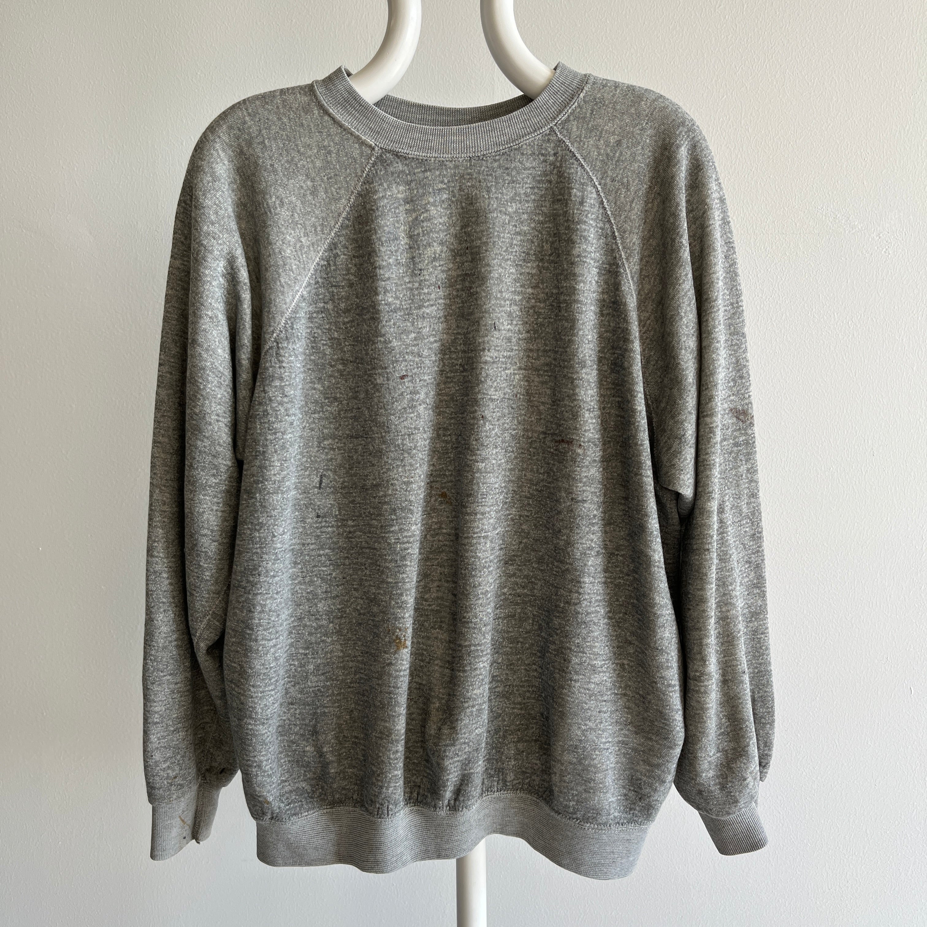 1970s SUper Cool Paint Stained, Soft and Slouchy Raglan - HOLY MOLEY