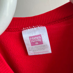 1990s Blank Bright Red Raglan by HHW