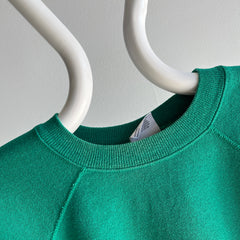 1990s Irish Spring Green Blank Raglan Sweatshirt