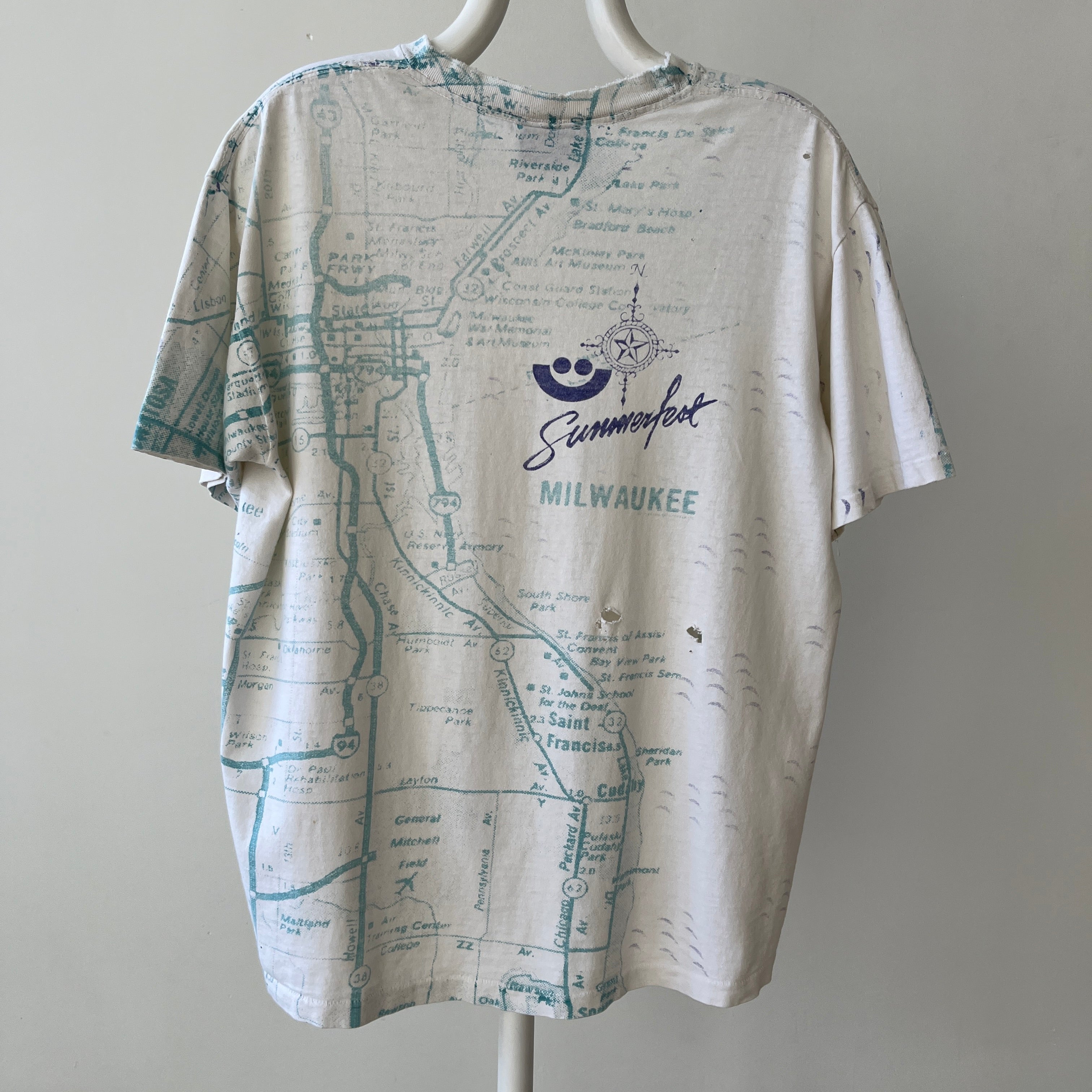 1980s Summer Fest Milwaukee All Over Print T Shirt - Thrashed