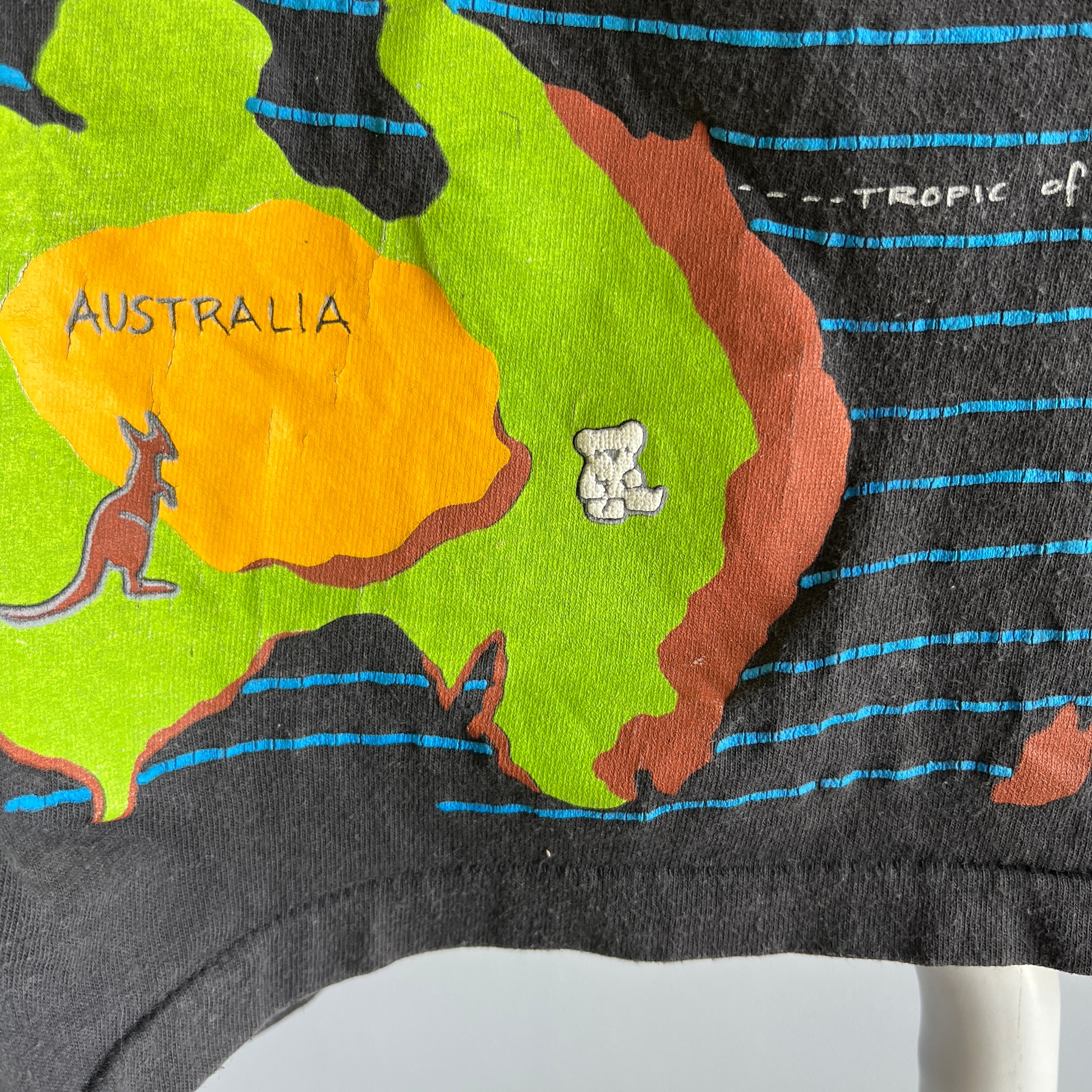 1990 OMFG Earth N Wear INCREDIBLE T_SHIRT WITH CERAMIC? Toggles - WOWOWOW