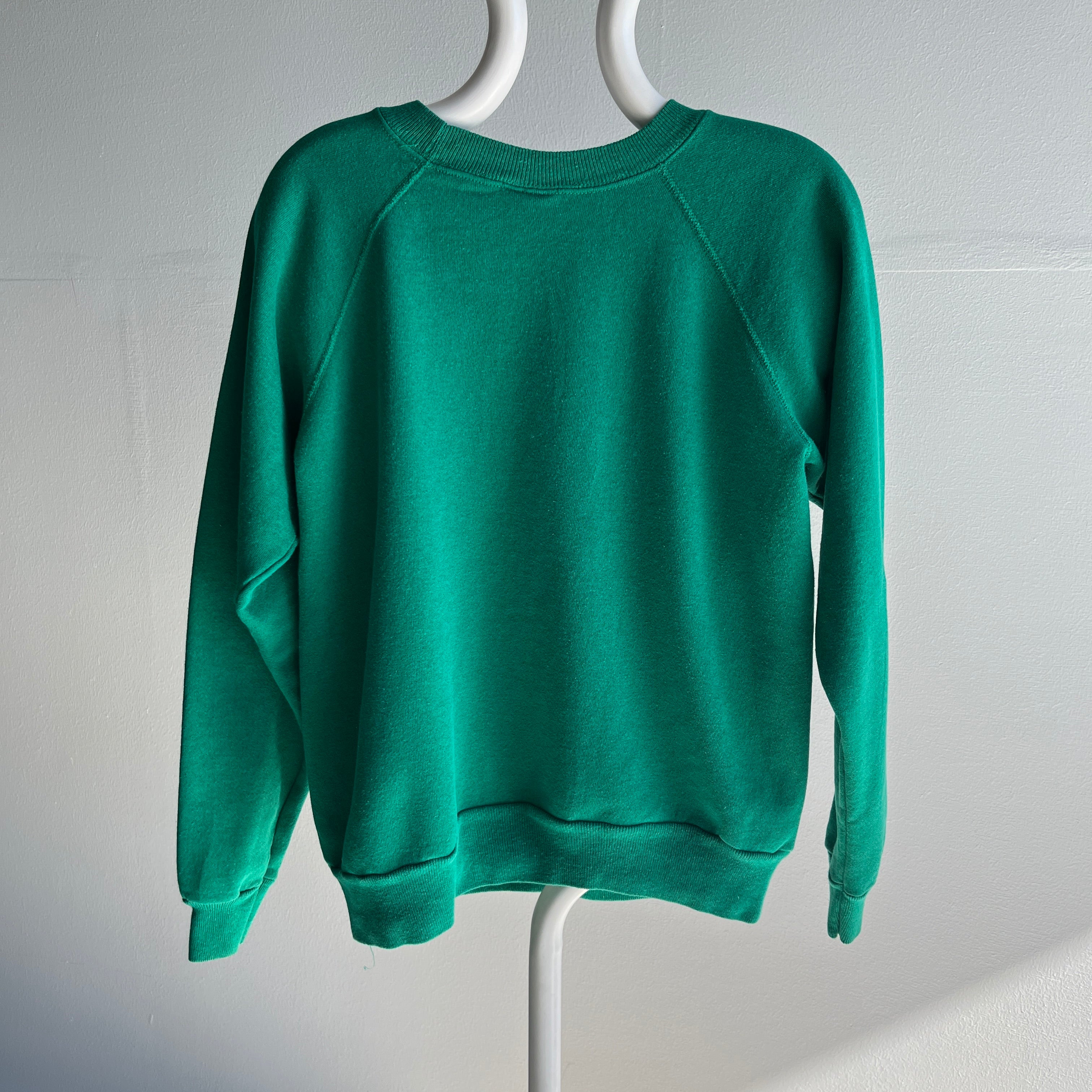 1990s Irish Spring Green Blank Raglan Sweatshirt