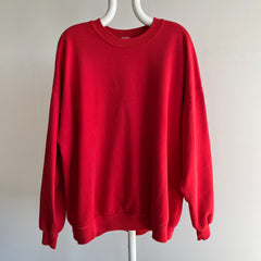 1980s Thinning Worn Out Beat Up Blank Red Sweatshirt by Jerzees - Labeled 3X