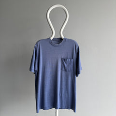 1980/90s Super Sun Faded Single Stitch Selvedge Pocket T-Shirt - YES